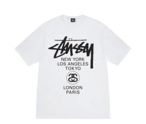 Buy Stussy World Tour Tee White at Sasom – Authentic and Ready to Ship