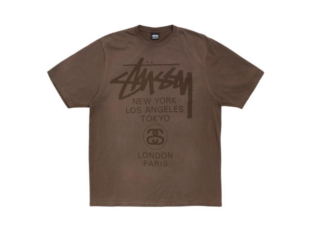 Stussy Stussy World Tour Tee Sun Faded Brown - view 1