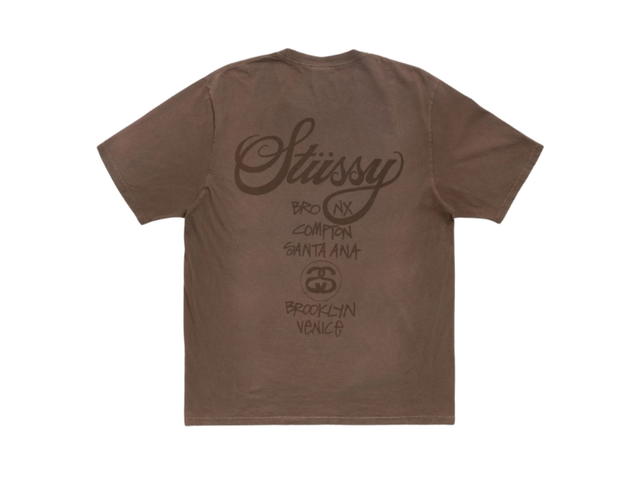 Stussy Stussy World Tour Tee Sun Faded Brown - view 2