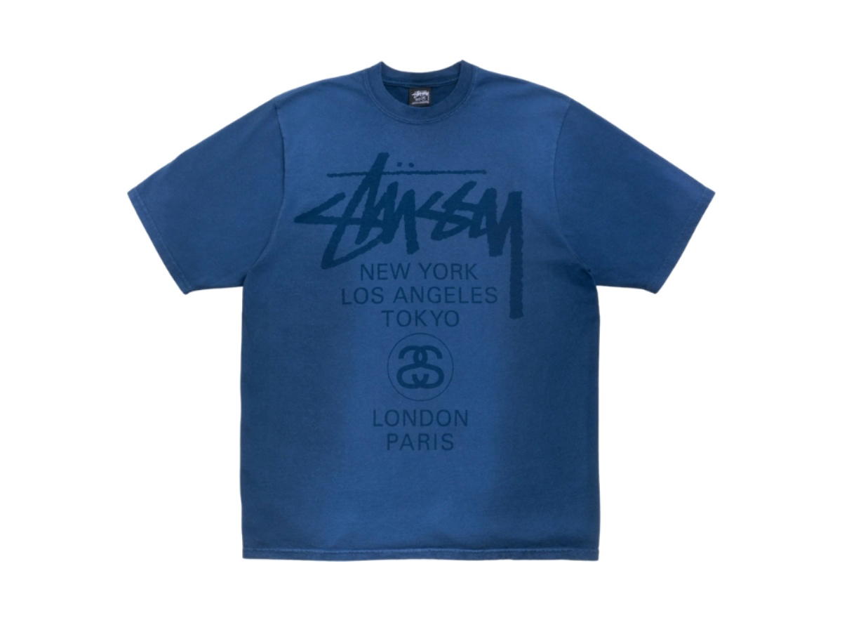 Stussy Stussy World Tour Tee Sun Faded Navy