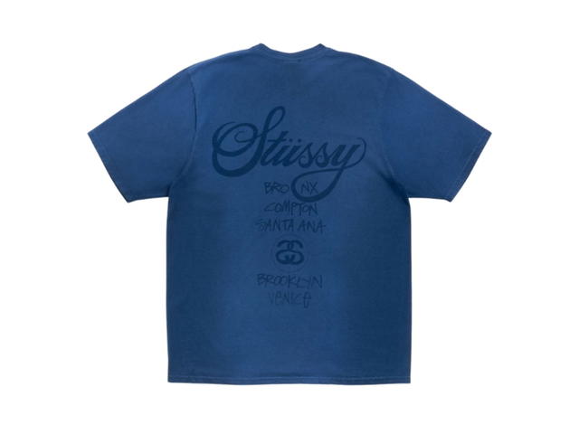 Stussy Stussy World Tour Tee Sun Faded Navy - view 2
