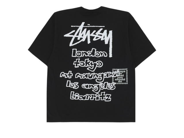 Stussy Stussy x Always Do What You Should Do World Tour T-Shirt Black - view 2