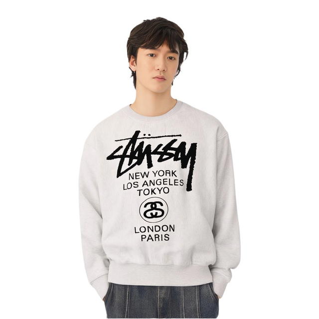 Stussy Stussy World Tour Crew - Gray - view 3