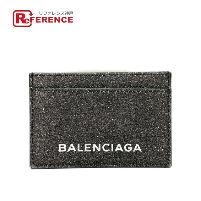 Balenciaga 392126 Logo glitter Pass case Card holder Business card holderCard Case - view 1