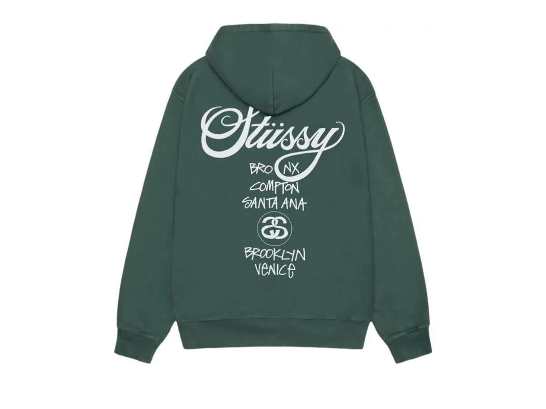 Stussy Stussy World Tour Hoodie Green