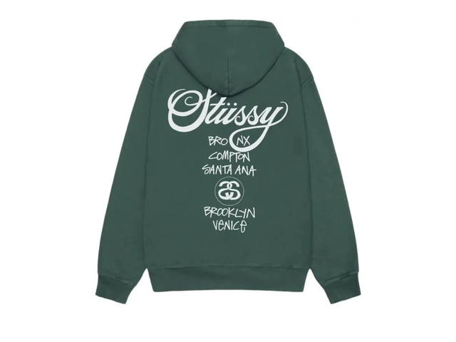 Stussy Stussy World Tour Hoodie Green - view 1