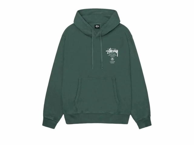 Stussy Stussy World Tour Hoodie Green - view 2