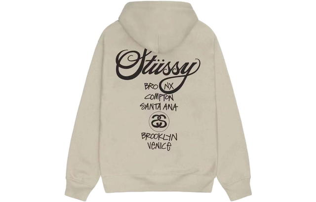 Stussy Stussy World Tour Hoodie - Khaki - view 1