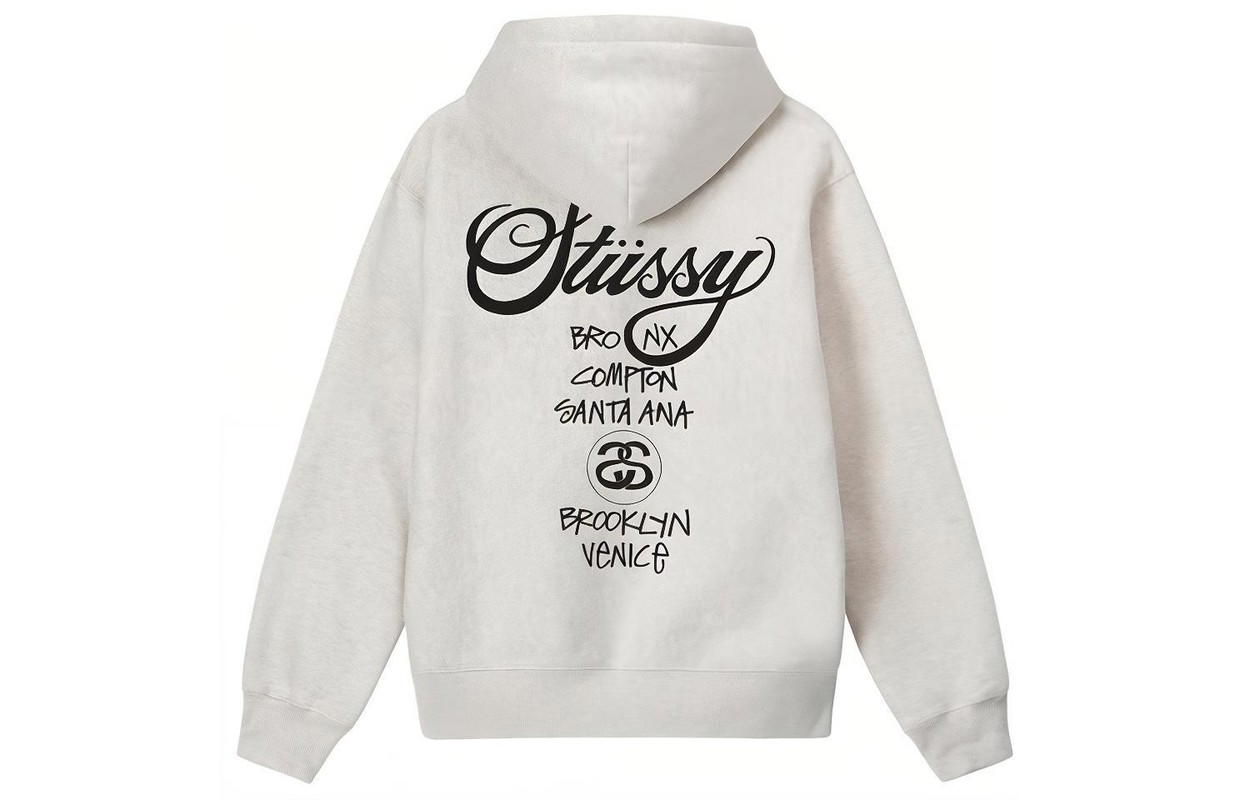 Stussy Stussy World Tour Hoodie - Gray
