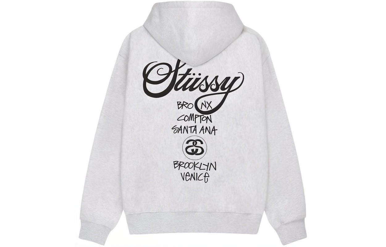 Stussy Stussy World Tour Hoodie - Gray