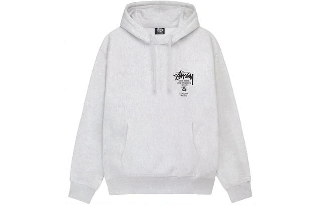 Stussy Stussy World Tour Hoodie - Gray - view 2