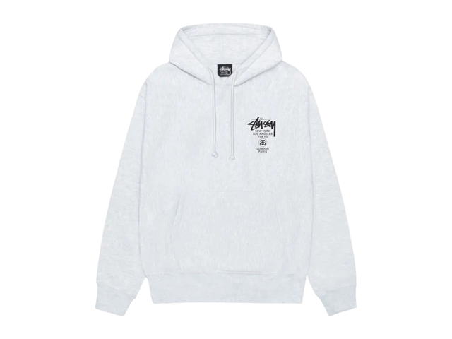 Stussy Stussy World Tour Hoodie Ash Heather - view 1