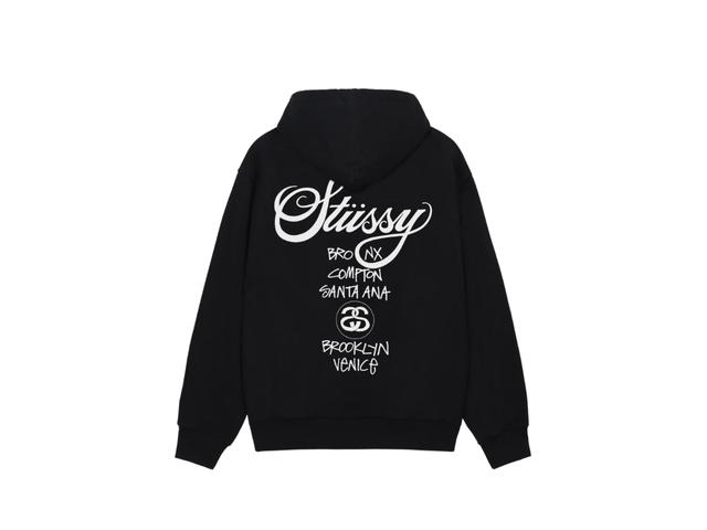 Stussy Stussy World Tour Hoodie Black - view 2
