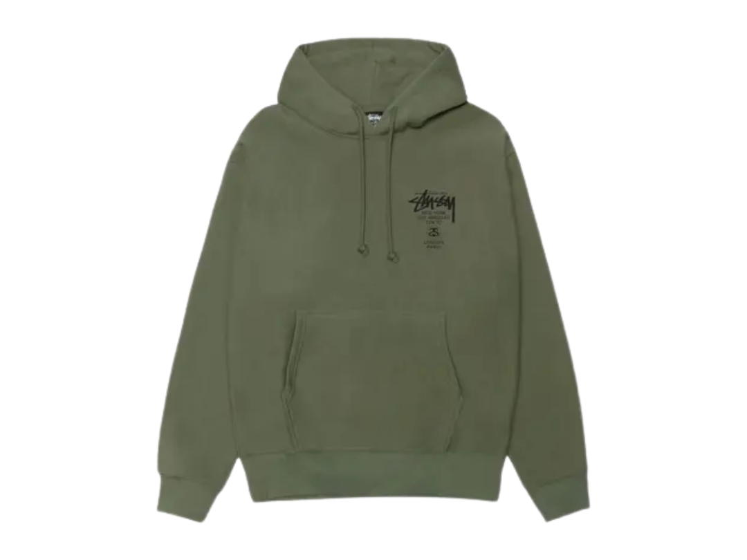 Stussy Stussy World Tour Hoodie Olive
