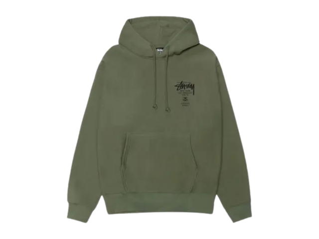 Stussy Stussy World Tour Hoodie Olive - view 1