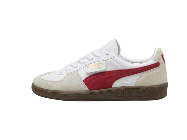 Puma Puma Palermo Lth White Vapor Gray Club Red - view 2