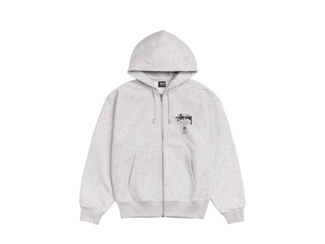 Stussy Stussy World Tour Zip Hoodie Ash Heather - view 2