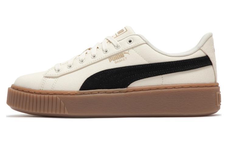 Puma Puma Basket Platform Canvas 'Beige Black' Women's