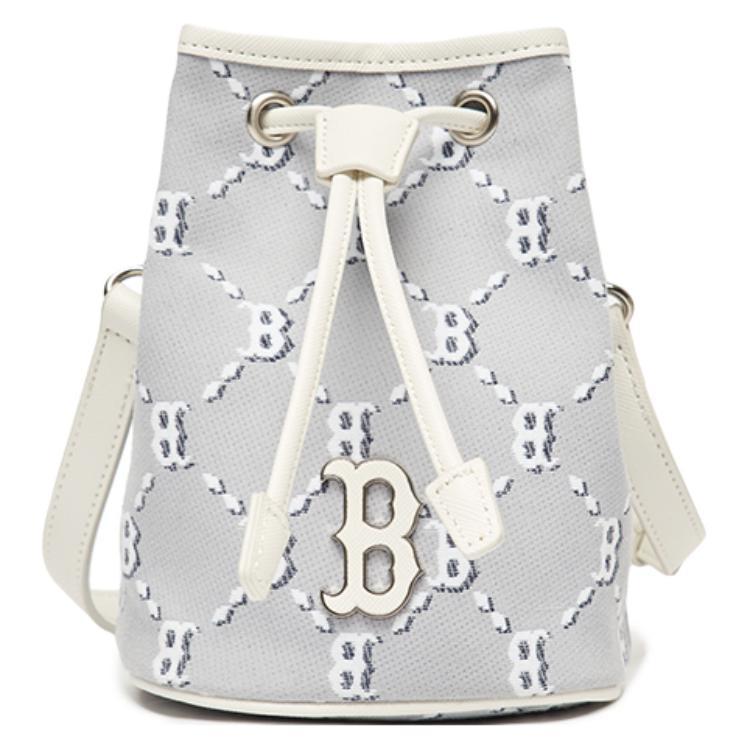 MLB MLB Monogram Collection Polyester Bucket Bag, Shoulder Bag, Crossbody Bag Mini Unisex Light Gray