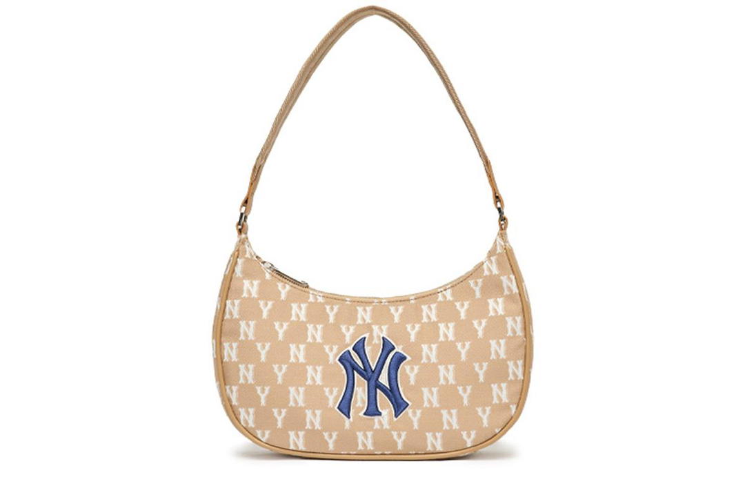 MLB MLB Monogram Collection Artificial Leather Polyester Shoulder Bag Mahjong Pochette Women's Cream Latte