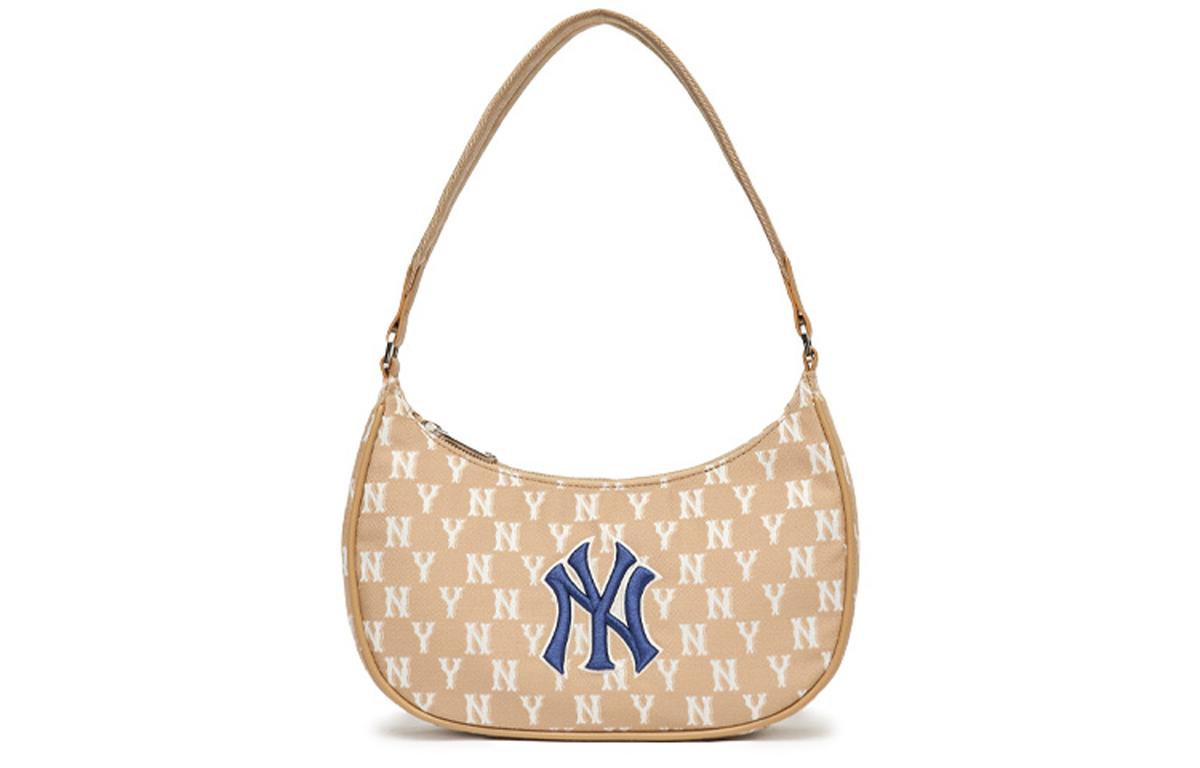 MLB MLB Monogram Collection Artificial Leather Polyester Shoulder Bag Mahjong Pochette Women's Cream Latte