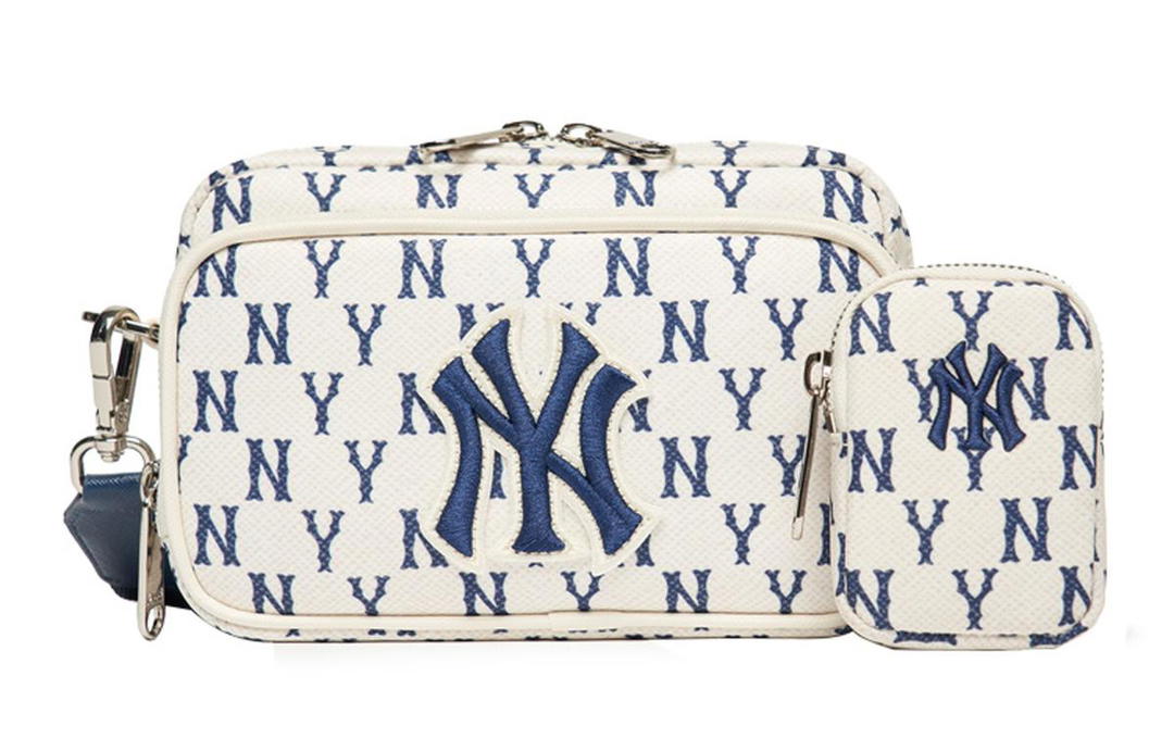 MLB MLB Mini NY Yankees Monogram Crossbody Bag Cream