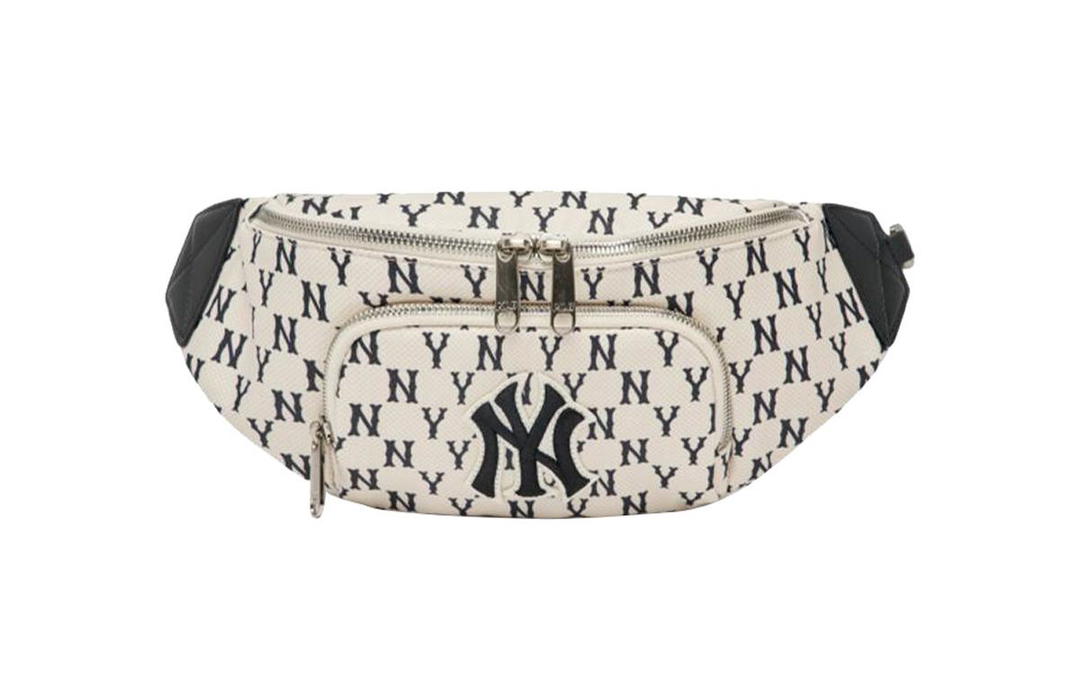MLB MLB Monogram Collection Polyester Combo Bag Fanny Pack Regular Unisex Black White