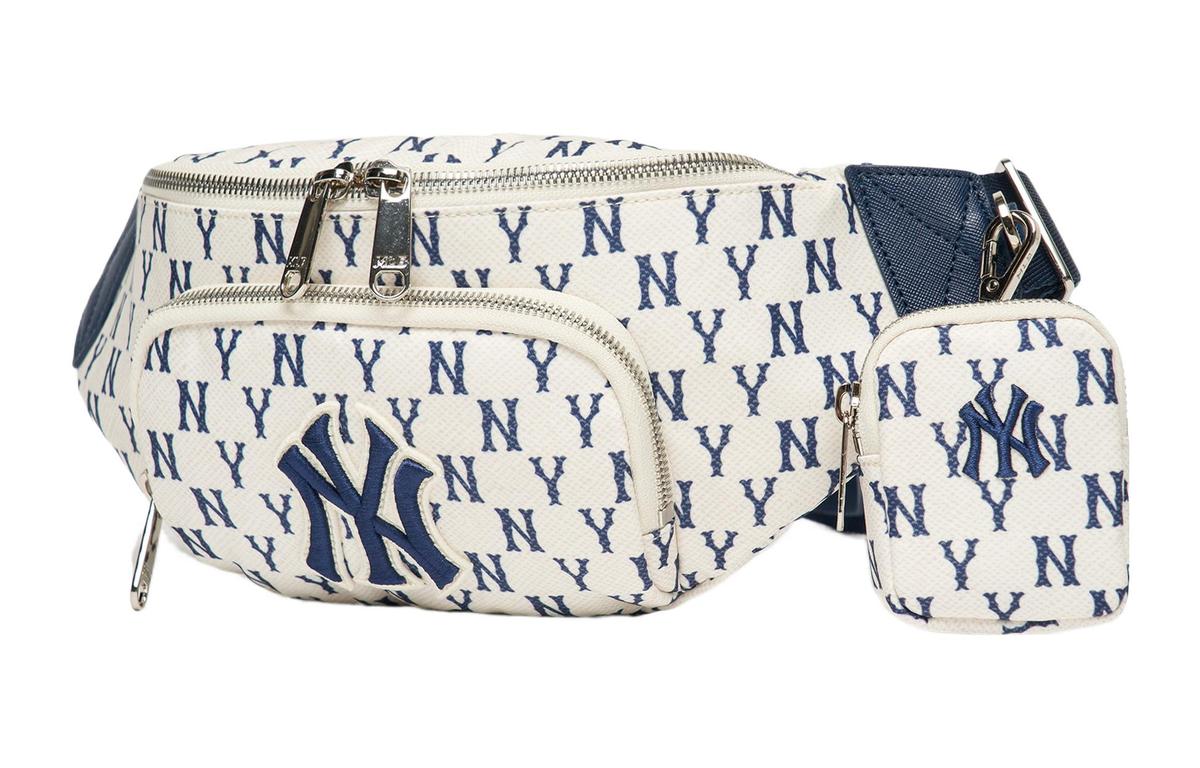 MLB MLB Monogram Collection Polyester Combo Bag One Shoulder Crossbody Fanny Pack Regular Unisex Cream White