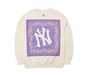Buy MLB Cashew Flower Sweatshirts Unisex Milk White at Sasom – Authentic and Ready to Ship