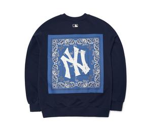 Buy MLB Cashew Flower Sweatshirts Unisex Dark Marine Blue at Sasom – Authentic and Ready to Ship