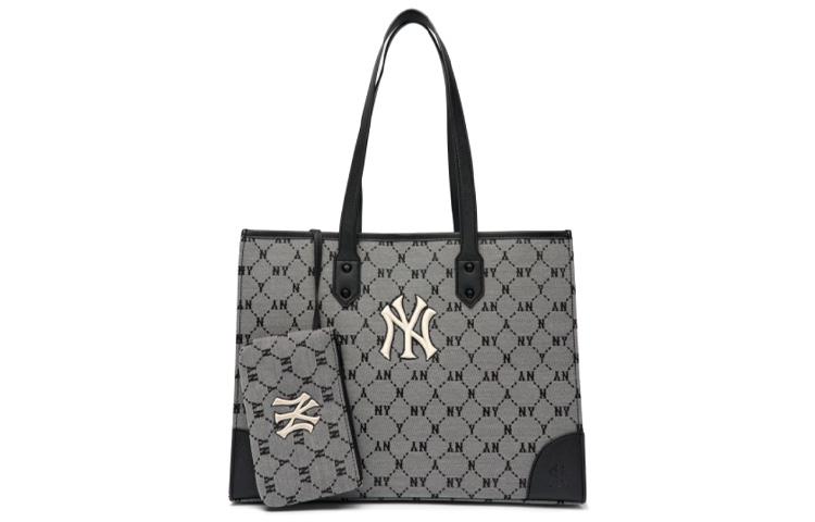 MLB MLB Monogram Collection Polyester Tote Bag Shopping Bag Shoulder Bag Handbag Regular Unisex Gray