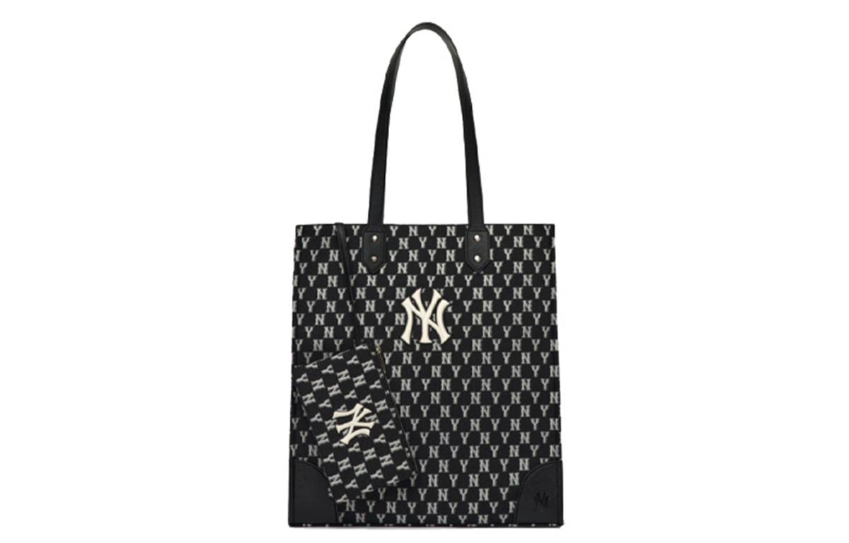 MLB MLB Monogram Collection Polyester Combo Bag Tote Bag Shopping Bag Shoulder Bag Handbag Large Size Unisex Black