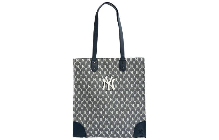 MLB MLB Monogram Collection Polyester Tote Bag Shopping Bag Combo One Shoulder Handbag Large Size Unisex Blue
