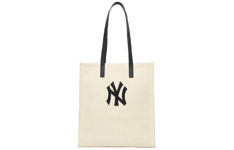 MLB MLB Cotton Patchwork Canvas Tote Bag Shopping Bag Handbag Canvas Bag Shoulder Bag Unisex Beige