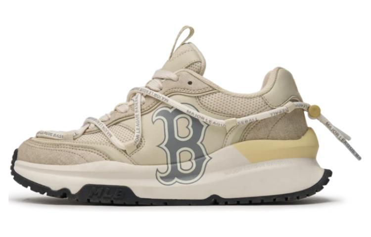 MLB MLB Chunky Runner Anti-Slip Wear-Resistant Low-Top Casual Running Shoes Unisex Beige Black