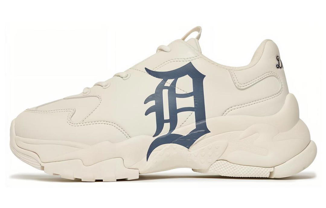 MLB MLB Big Ball Chunky A Anti Slip Wear Resistant Low Top Chunky Sneakers Unisex Ecru