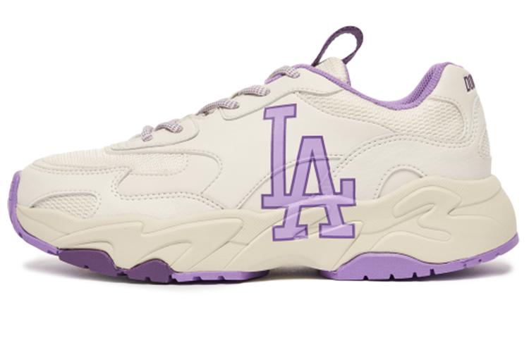 MLB MLB Big Ball Chunky Lite Cushioning Anti Slip And Wear Resistant Low Top Chunky Sneakers Unisex White Purple