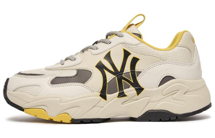 MLB MLB Big Ball Chunky Anti Slip Wear Resistant Low Top Chunky Sneakers Unisex Beige Yellow