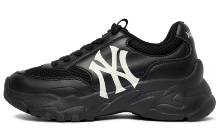 MLB MLB Big Ball Chunky Mesh Cushioning Anti Slip Wear Resistant Breathability Low Top Chunky Sneakers Unisex Black