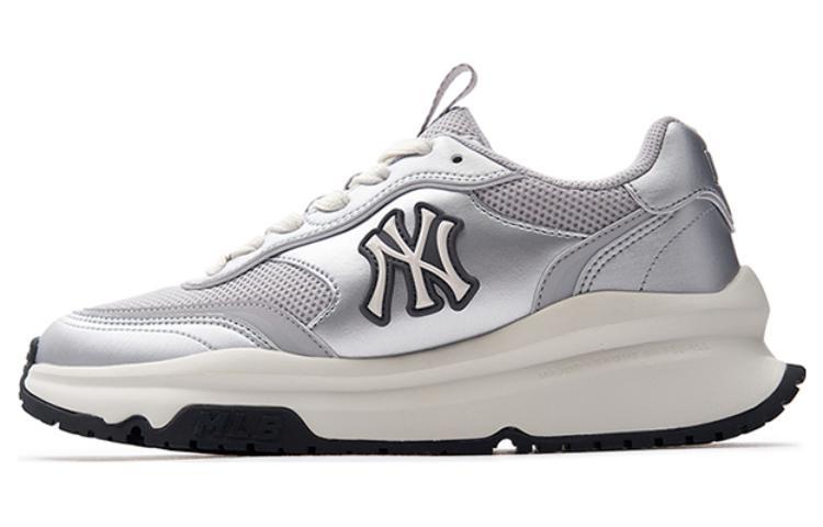 MLB MLB Chunky Runner Durable Breathable Low-Top Casual Running Shoes Unisex Silver