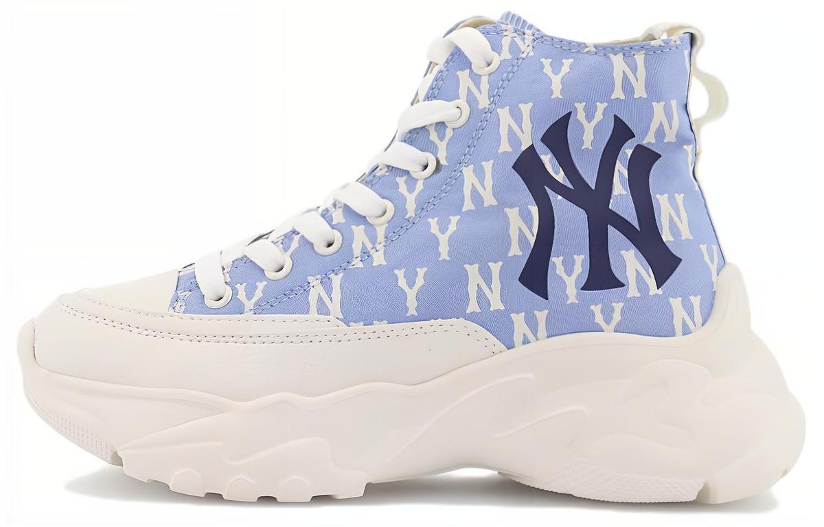 MLB MLB Chunky High Cushioning Anti Slip And Wear Resistant High Top Chunky Sneakers Unisex Blue
