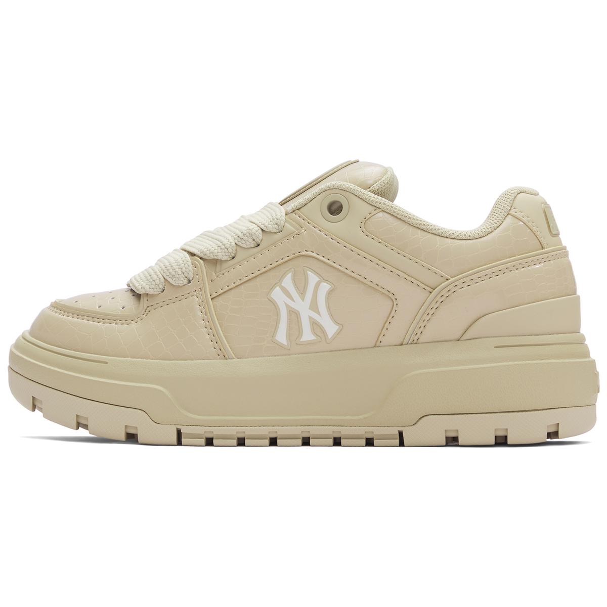 MLB MLB Chunky Liner Anti Slip Wear Resistant Low Top Skateboard Shoes Unisex Beige Yellow