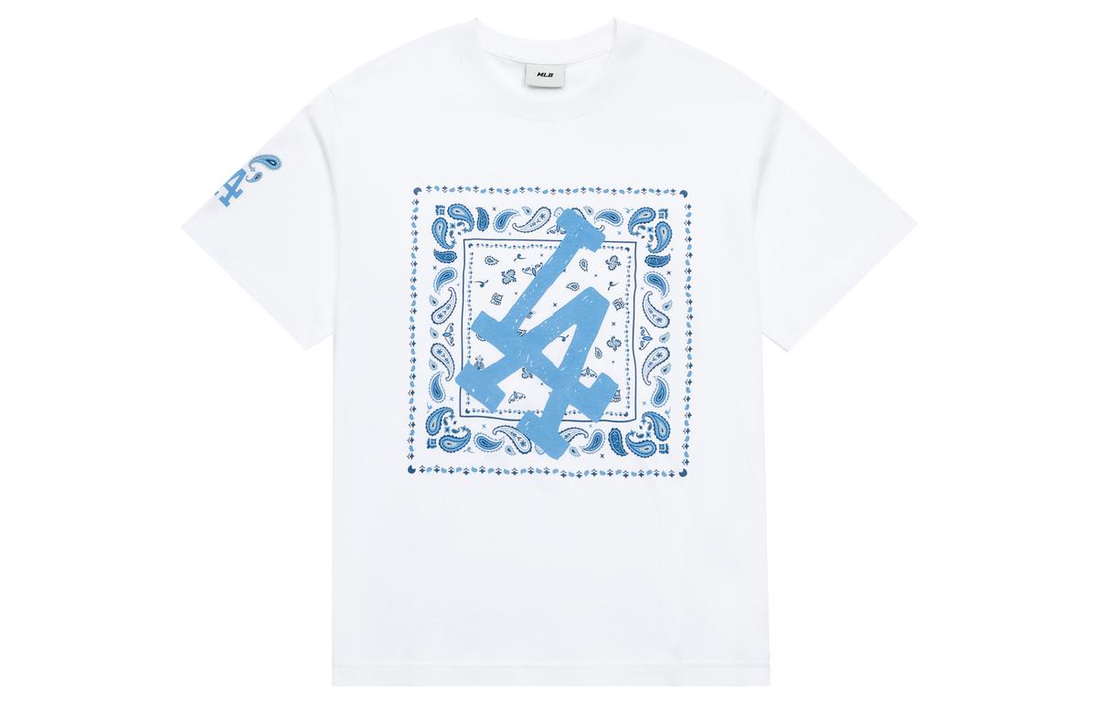 MLB MLB Los Angeles Dodgers Drop Shoulder Sleeve T Shirt Unisex Ecru