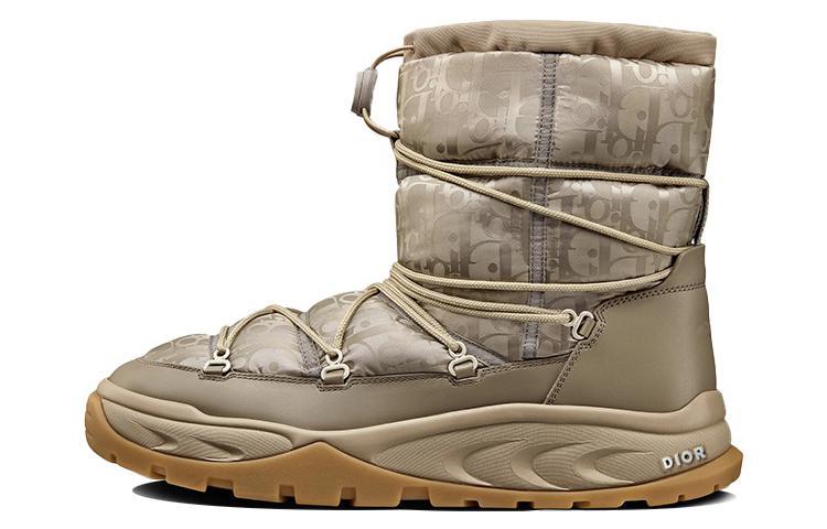 Dior Dior Snow Ankle Boot Beige Oblique Nylon