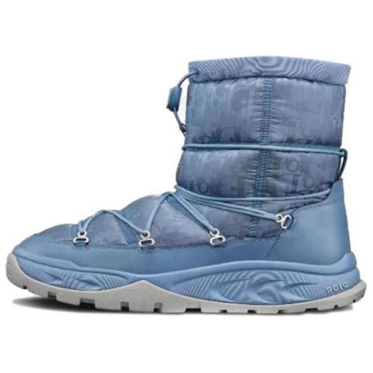 Dior Dior Snow Ankle Boot Blue Oblique Nylon