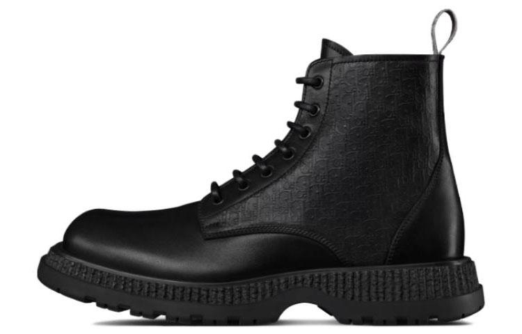 Dior Dior Buffalo Lace Up Ankle Boot 'Dior Oblique Debossed - Black'
