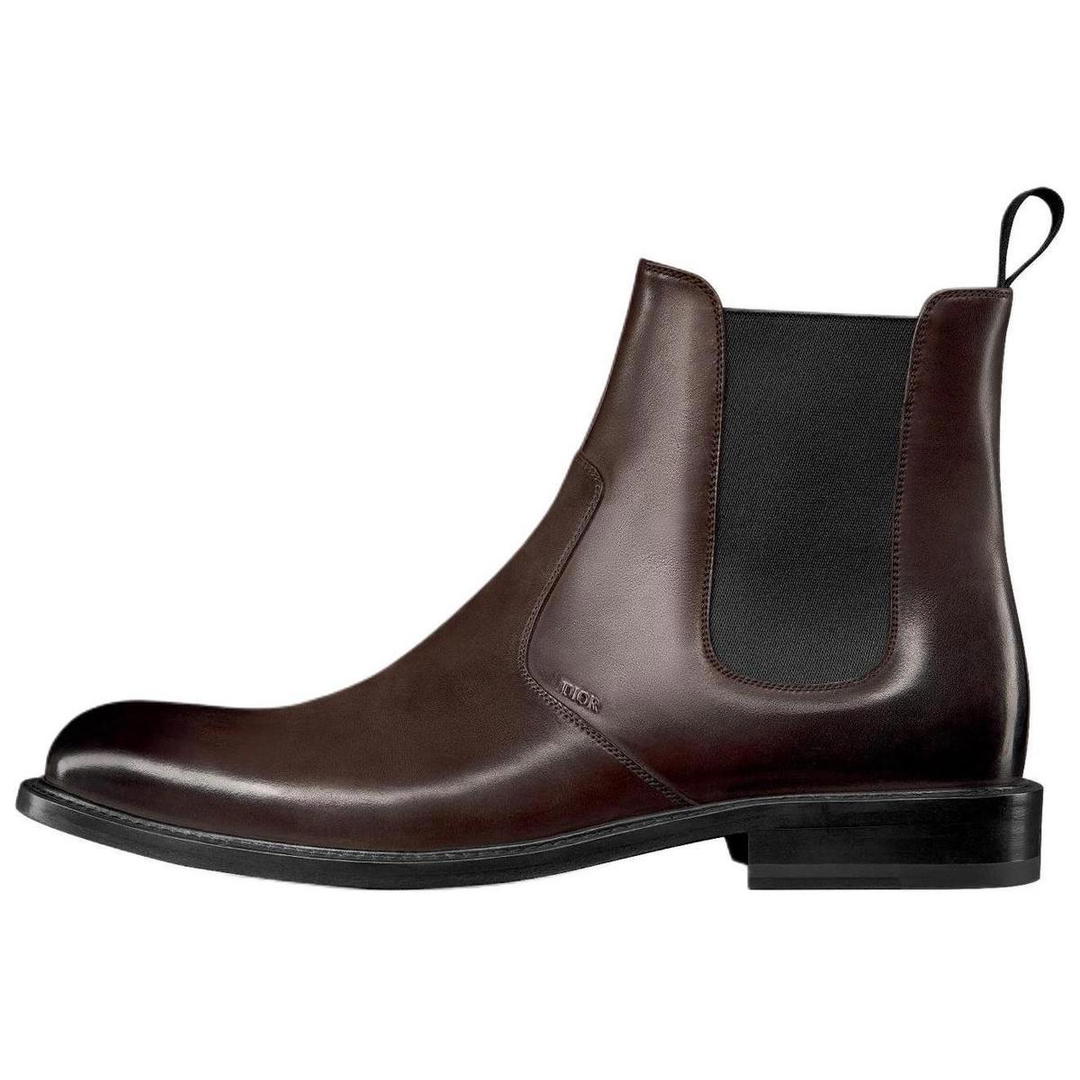 Dior Dior Embassy Short Chelsea Boots Men's Dark Brown