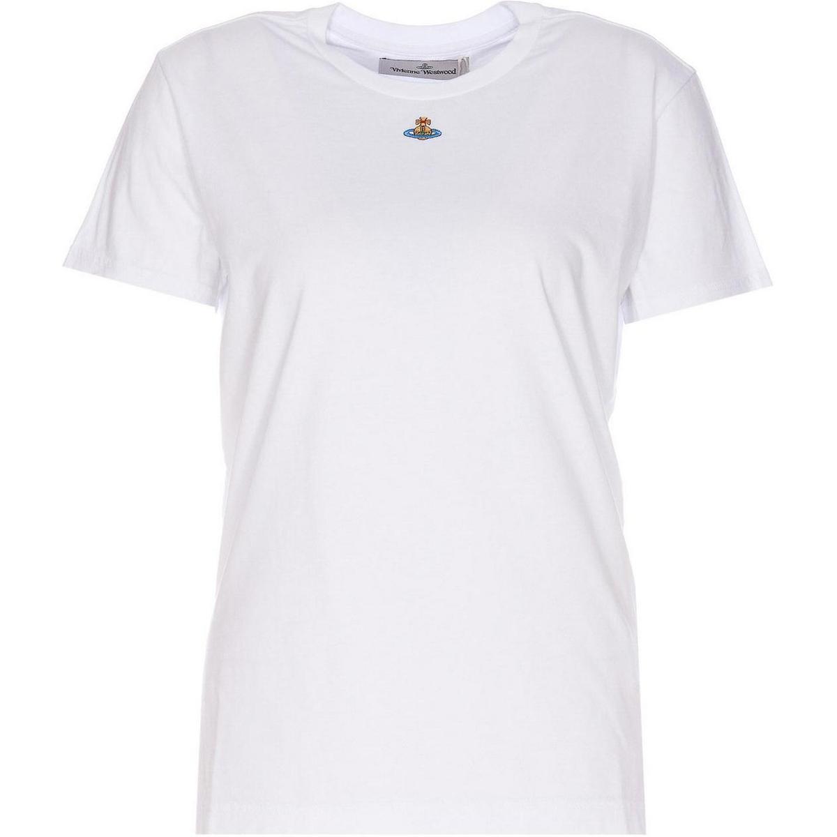 Vivienne Westwood Vivienne Westwood Orb Logo embroidery Cotton T shirt