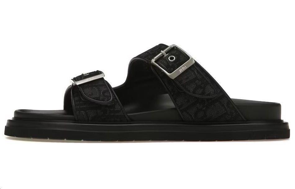 Dior Dior Aqua Sandals Black Oblique Canvas
