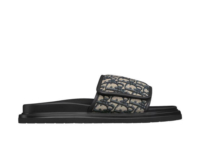 Dior Dior Aqua Sandal With Oblique Jacquard Beige and Black - view 1